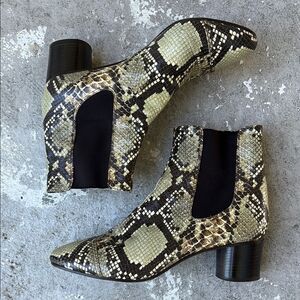 Isabel Marant Danae Faux Python Chelsea boots